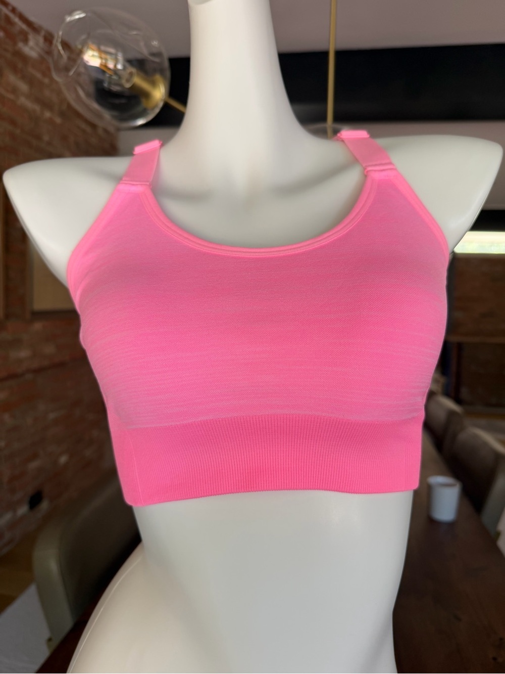 Avia Seamless Pink Keyhole Sports Bralette - Picture 2 of 4